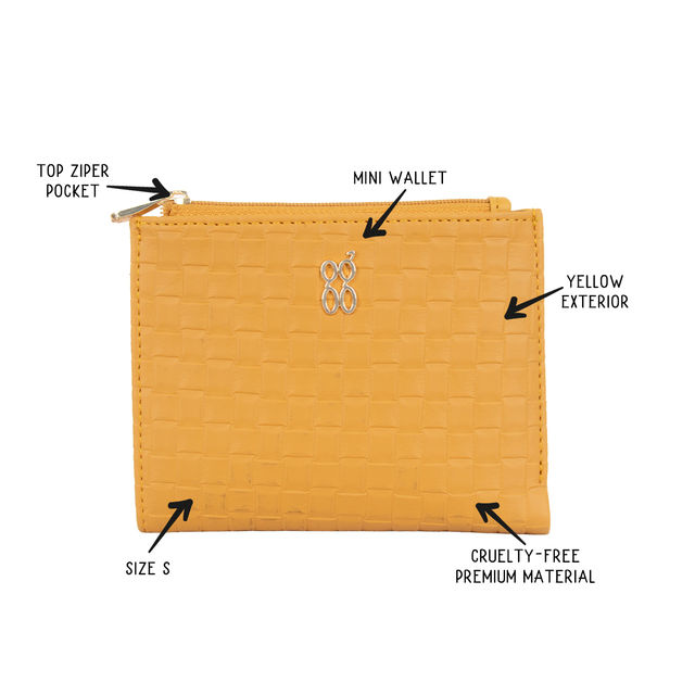Baggit India Pvt Ltd | Women Small Yellow Two Fold Wallet