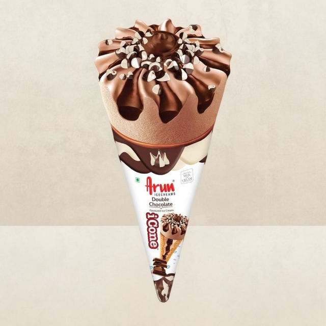 Arun Double Chocolate Icone Ice Cream Cone