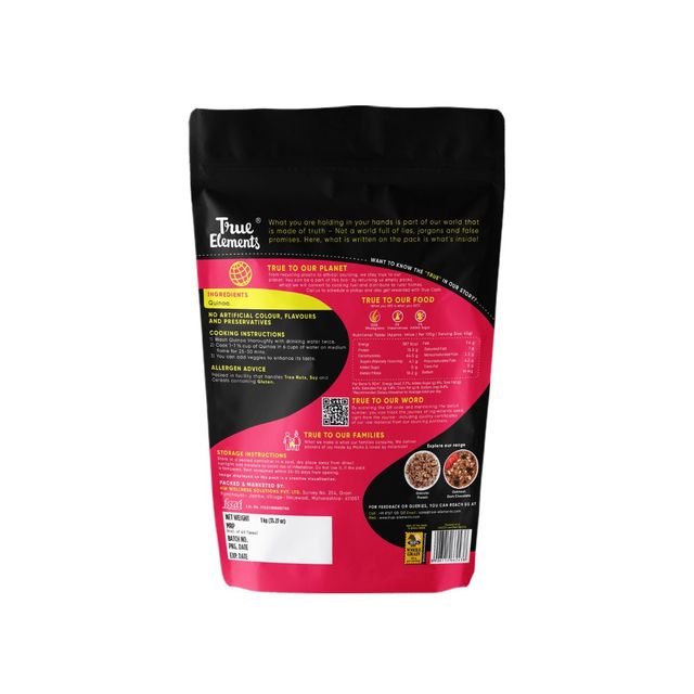 True Elements Rolled Oats(500gms) & True Elements Quinoa(1kg) Combo