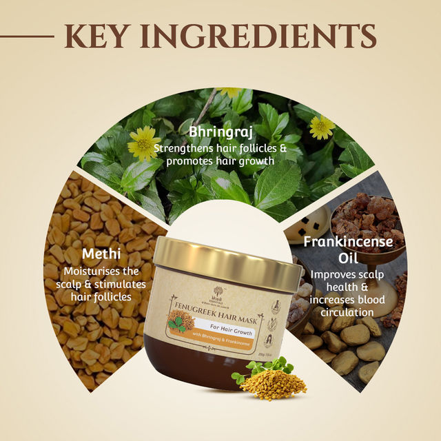 Khadi Essentials Fenugreek Hair Mask With Bhringraj Controls Hair Fall & Split Ends