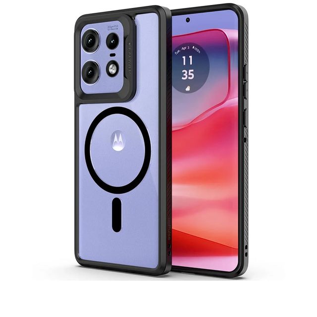 Kapaver Moto Edge 50 Pro Back Cover Case | Mag X - Black
