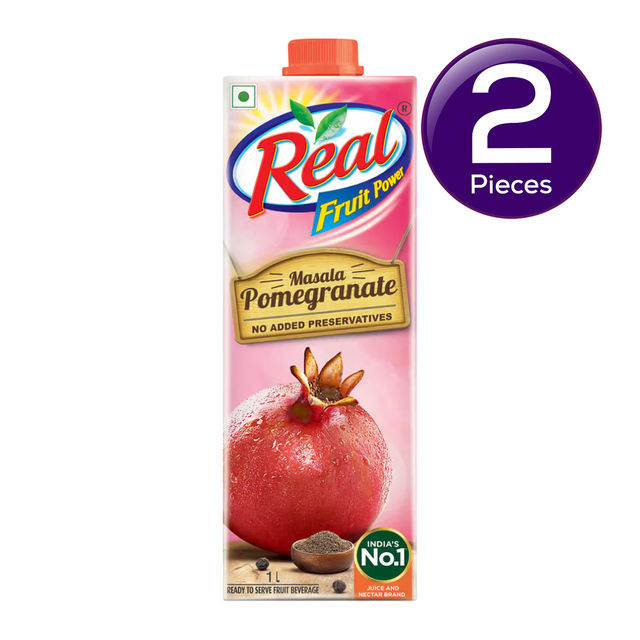 Real Fruit Power - Masala Pomegranate Tetrapack 1 l Combo