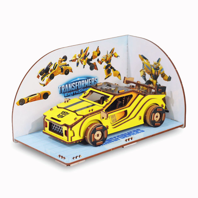 ThinkerPlace Transformers Bumblebee Car Kit | Build, Learn & Play with Pull-Back Car (Age 8+)