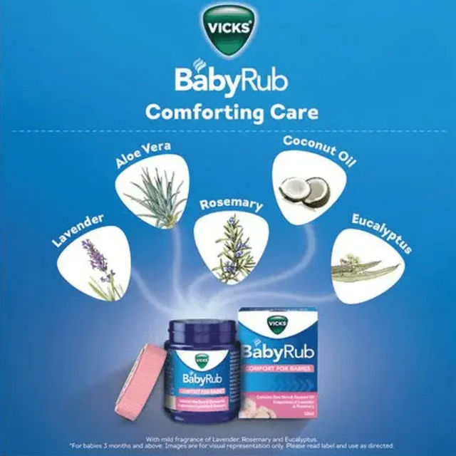 Vicks Babyrub Moisturize Soothe Relax Baby Balm For Kids | Assorted | 3+ months