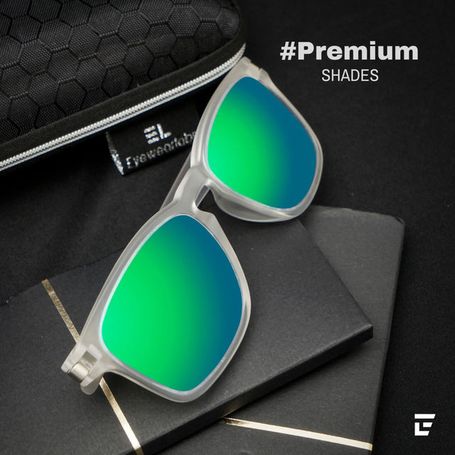 Eyewearlabs Men Sunglassses Crystal Green Wayfarer