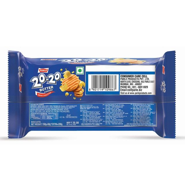 Parle 2020 Butter Cookies 200 g Combo