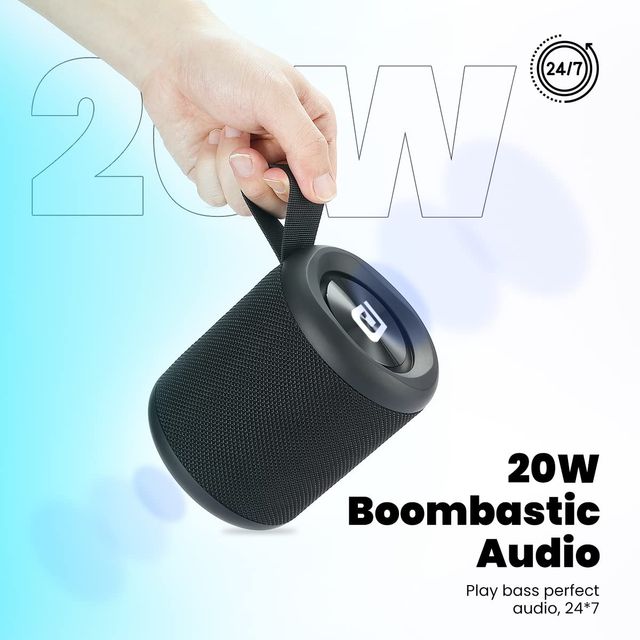 Portronics SoundDrum P 20W Bluetooth Speaker - Multi-Connectivity | 6-7 Hours Play Time