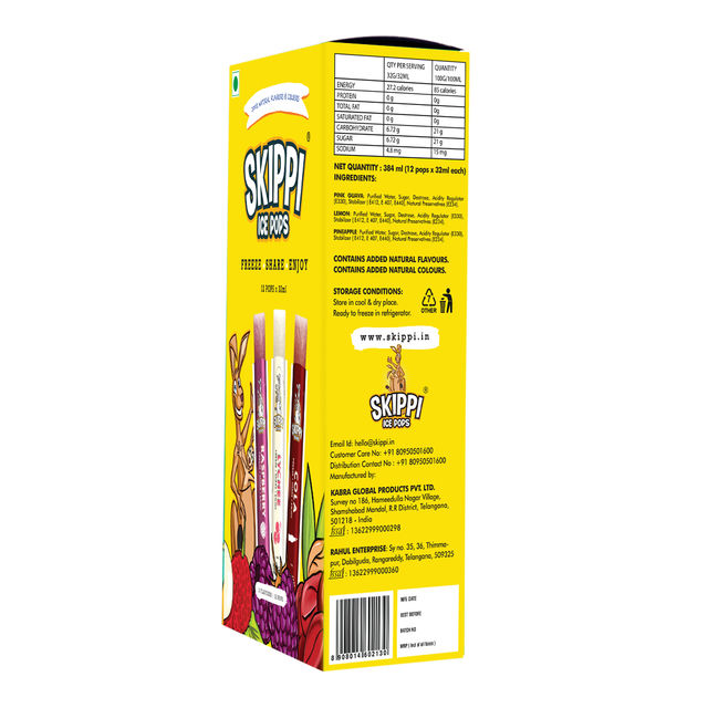 Skippi Icepops Natural Ice Popsicles | Lychee, Raspberry and Cola