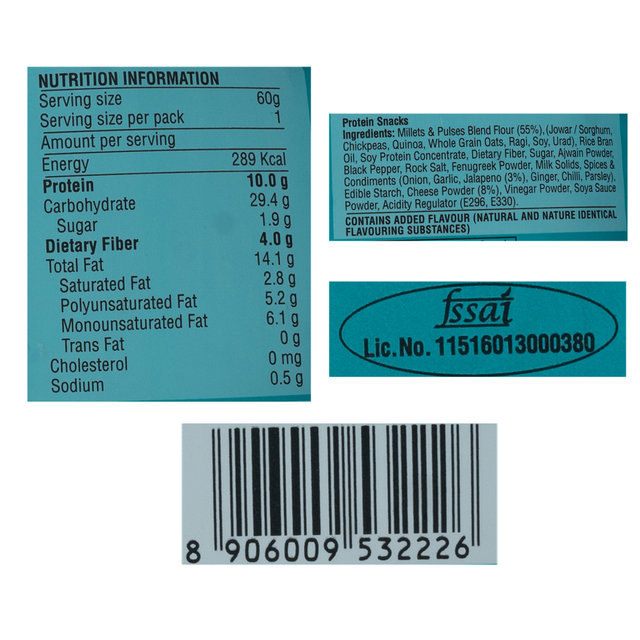RiteBite Max Protein Chips Cheese & Jalapeno Protein Chips 60 g Combo