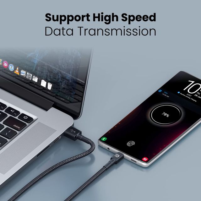 Portronics Konnect B Type C Cable - Black | Supports up to 65W Fast Charging | Compatible with USB Type C Devices