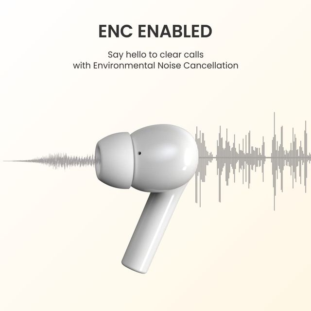 Portronics Harmonics Twins S6 TWS Earbuds - White | With 50Hrs Playtime | Auto ENC | Ipx4 | Fast Charge
