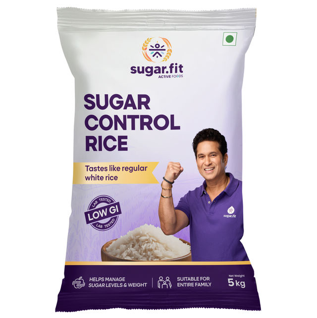 Sugar.Fit Active Sugar Control Rice, Sona Masoori Rice,Full Grain Rice Healthy Blood Sugar Levels