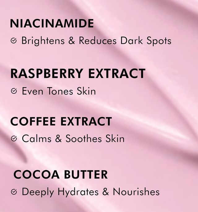 Mcaffeine Brightening Raspberry Rush Serum Body Lotion SPF 50 PA+++