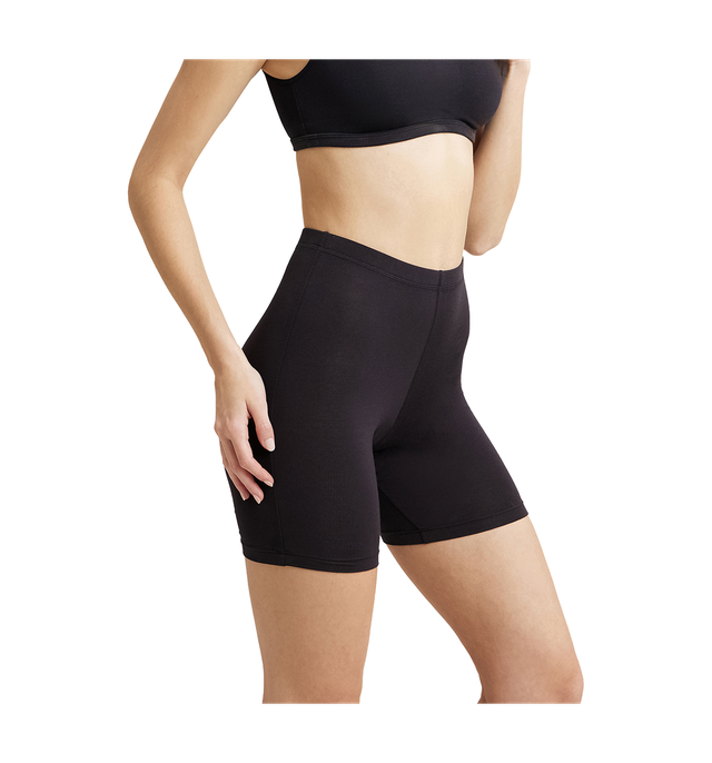 Jockey 1529 Women's Super Combed Cotton Mid Waist Shorties|Concealed Waistband | Black-L
