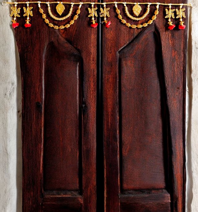 House Of Festivals Moti Toran - Swastik and Ganpati Design