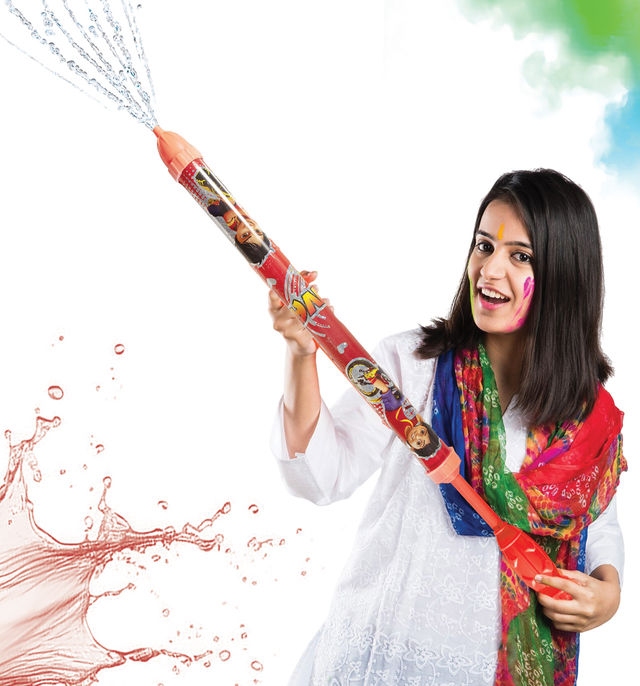 Tom Uncle Medium Water Pipe Pichkari for Holi | Red