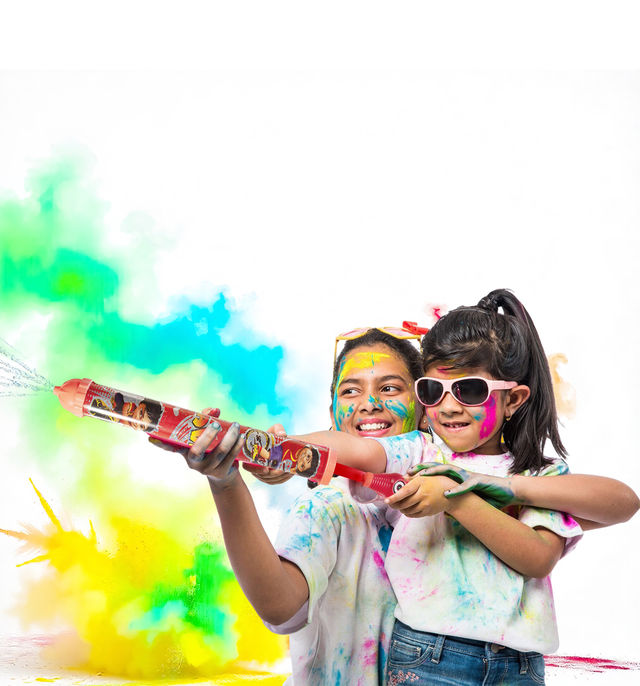 Tom Uncle Medium Water Pipe Pichkari for Holi | Red