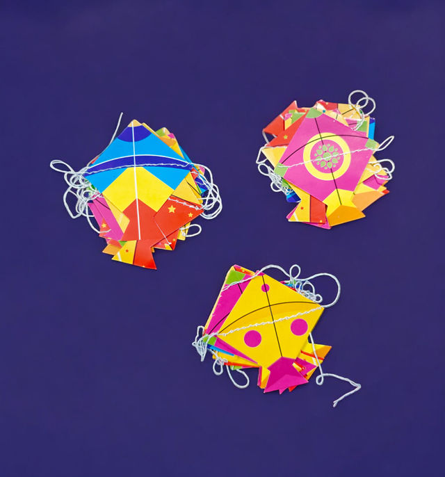 House Of Festivals | Paper Kites Bunting | Pack of 1 | 3 pcs