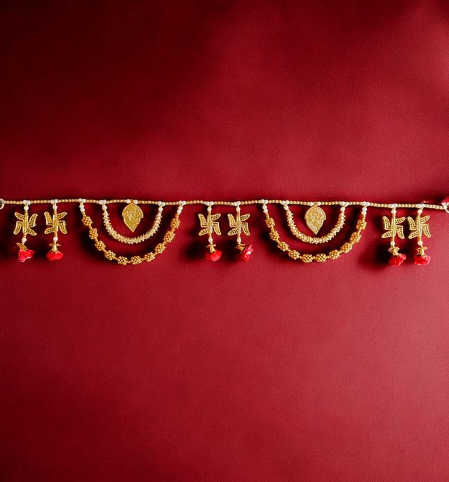 House Of Festivals Moti Toran - Swastik and Ganpati Design