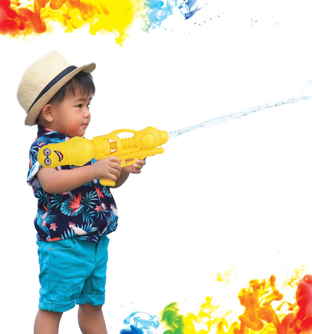 Tom Uncle Medium Holi Water Pichkari | Yellow