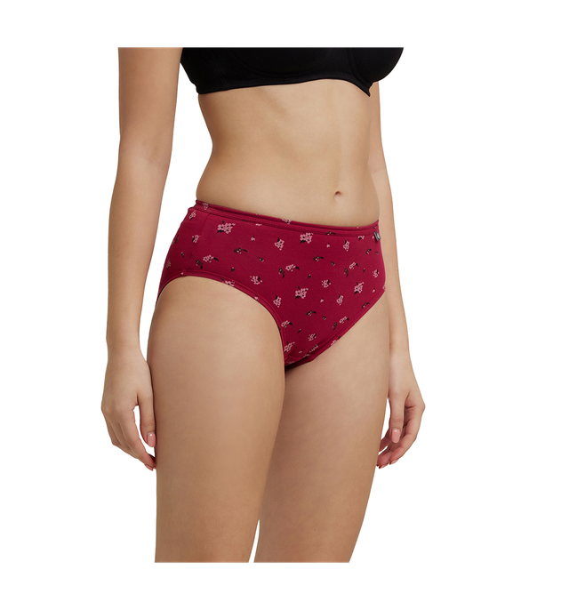 Jockey Women's Printed Super Combed Cotton Hipster Panty | Multicolour - L