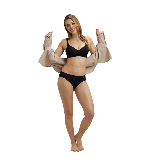 Jockey 1410 Women's Super Combed Cotton Bikini Panty|PO3 | Multicolor Dark assorted-M