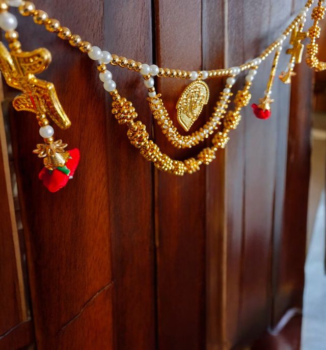 House Of Festivals Moti Toran - Swastik and Ganpati Design