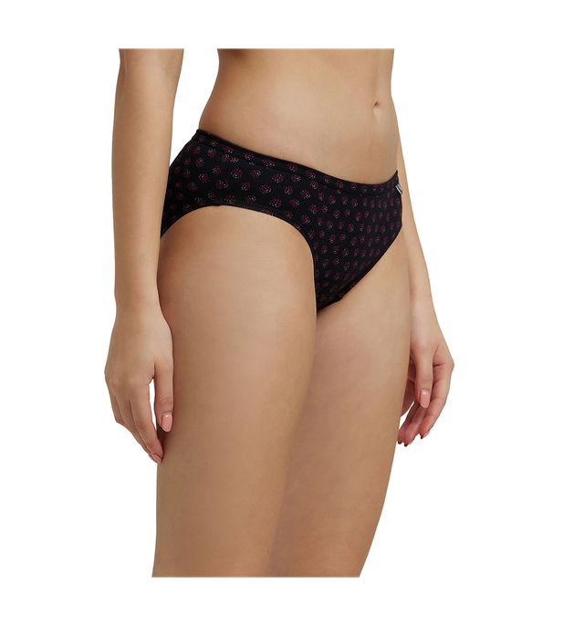 Jockey 1410 Women's Super Combed Cotton Bikini Panty|PO3 | Multicolor Dark assorted-M
