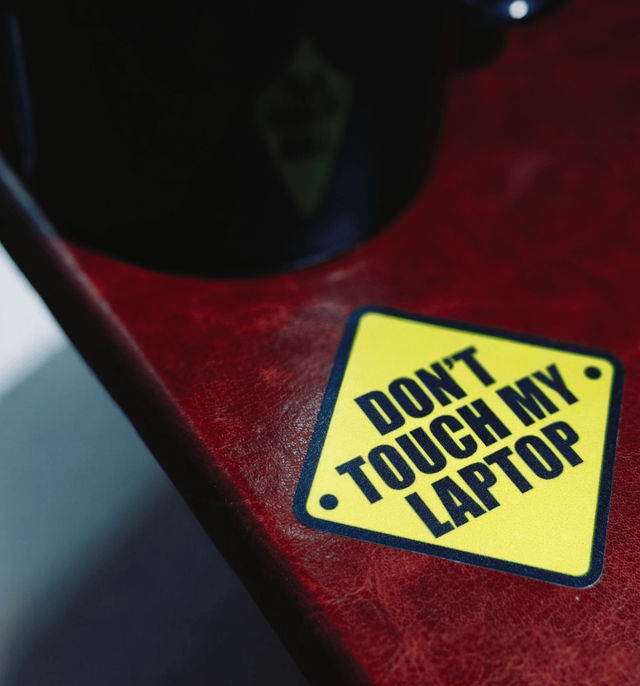 House Of Festivals Don't Touch My Laptop - Sticker