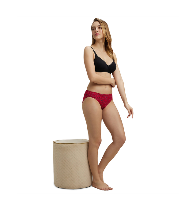 Jockey 1410 Women's Super Combed Cotton Bikini Panty|PO3 | Multicolor Dark assorted-M