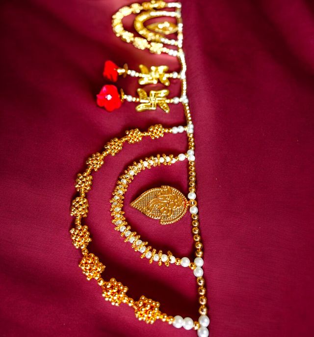 House Of Festivals Moti Toran - Swastik and Ganpati Design