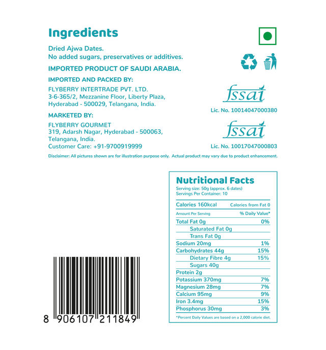 Flyberry Gourmet Ajwa Dates All Natural