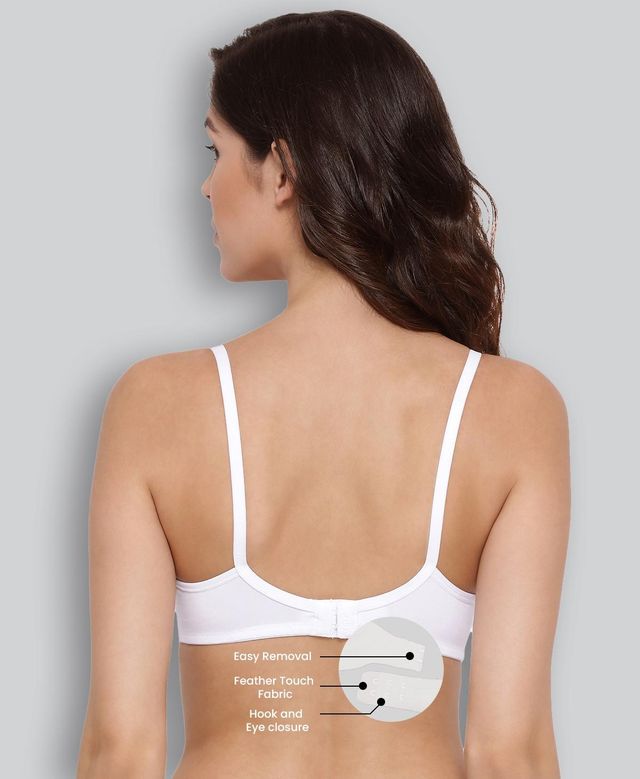 Lyra Non Padded Daily Wear Comfortable Bra For Women, White, 38B