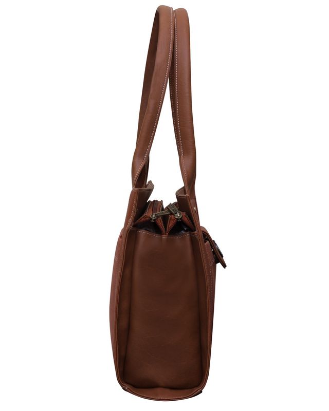 Fostelo Women's Vegan Leather Ocean Side Handbags Shoulder Hobo Bag Ladies Purse | Tan | Large