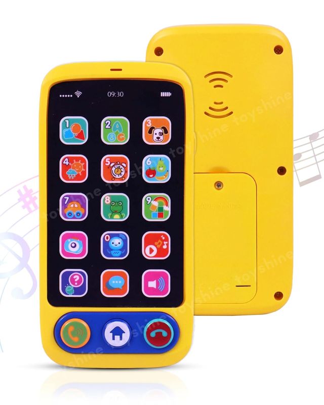 Toyshine Battery-Operated Cell Phone Toy with 15 Touch Buttons for Kids (Colour May Vary)