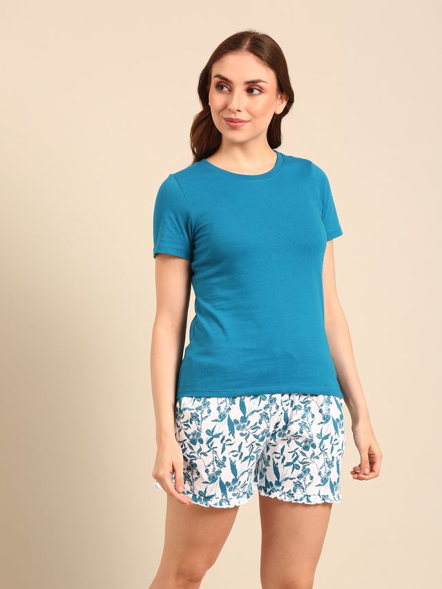 Pepe Jeans Women's Premium Sleep Set Teal Floral - XL