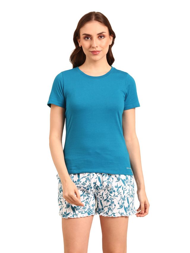 Pepe Jeans Women's Premium Sleep Set Teal Floral - XL