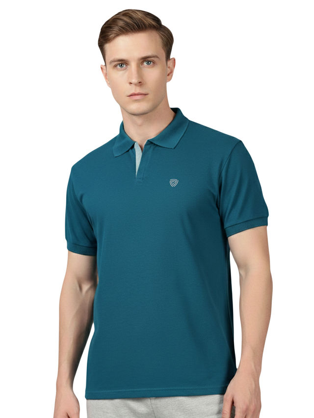 Lux Cozi Men's Solid Cotton Polo T-shirt - Buy at ₹351 Online