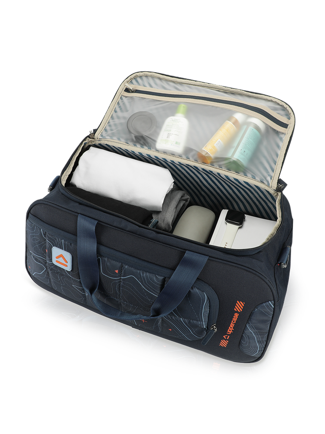 Uppercase Unisex Graphic Polyester 55 L Top Handle Duffle Bag | Blue