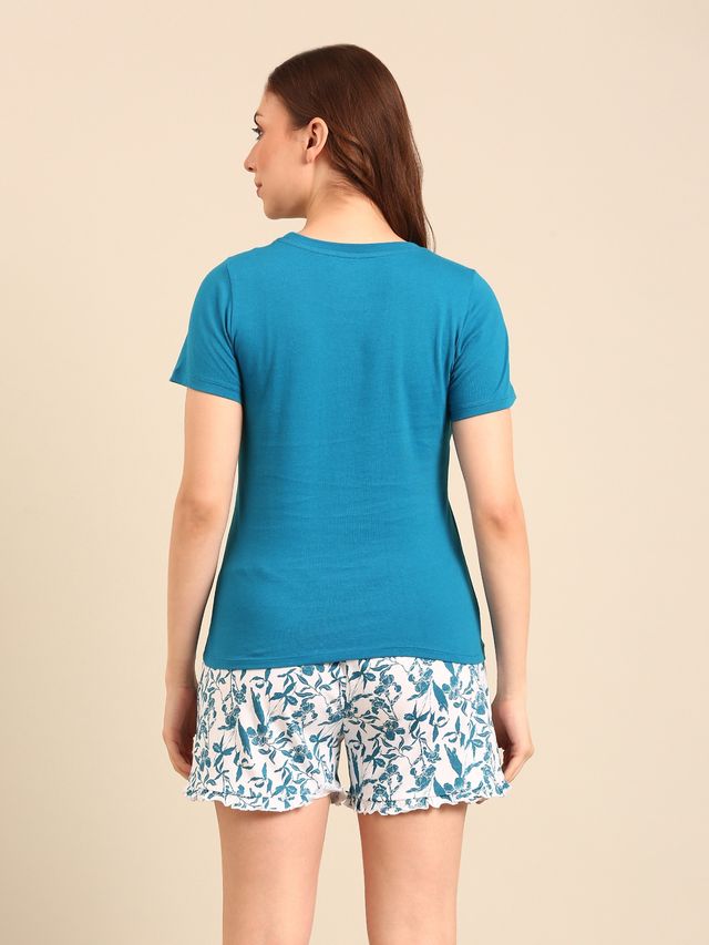 Pepe Jeans Women's Premium Sleep Set Teal Floral - XL