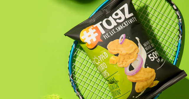 TagZ Popped Potato Chips Cream & onion Divin