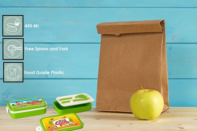 Varmora Flat Kids Lunch Box - Assorted | 450ml