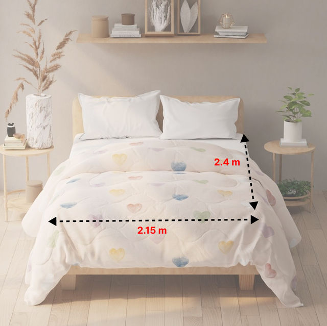 Kopa Super Soft Microfiber Double Comforter for All Weather | Double Size | Babypink Floral