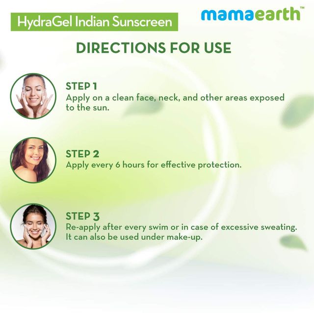 Mamaearth HydraGel Indian Sunscreen with Aloe Vera & Raspberry for Sun Protection & Tan Protection