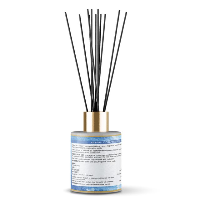 Hizzar Premium Reed Diffuser Set | Ocean| Natural Home Fragrance | Atmosphere Uplifter