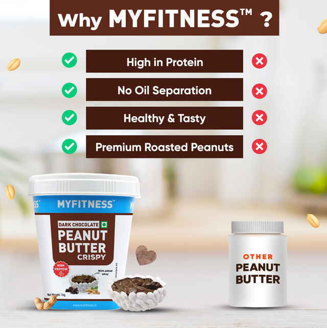 MyFitness High Protein Dark Chocolate Peanut Butter Crispy Spread