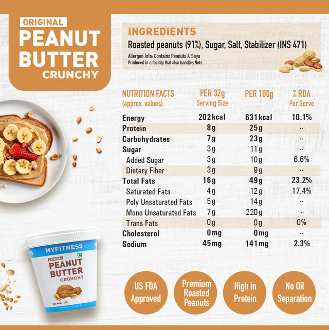MYFITNESS Original Peanut Butter Crunchy