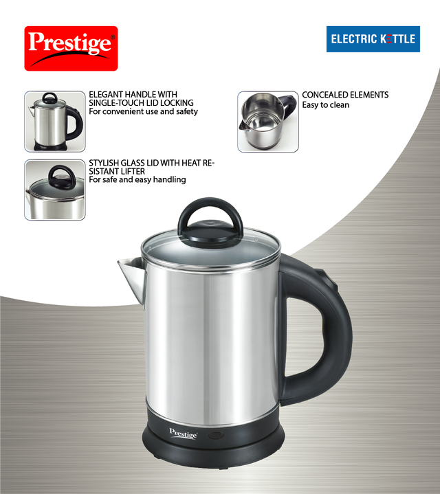 Prestige Kettle 1.7L S S Glasslid Pkgss 1.7