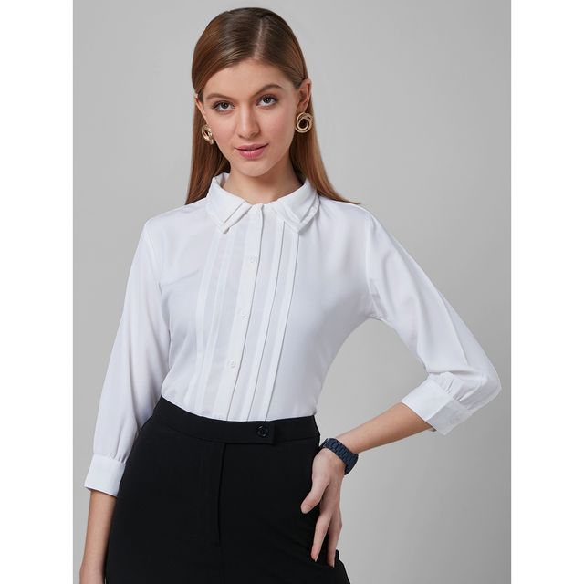 Style Quotient Women Smart Casual Shirt | L | AW22SQELORA - White