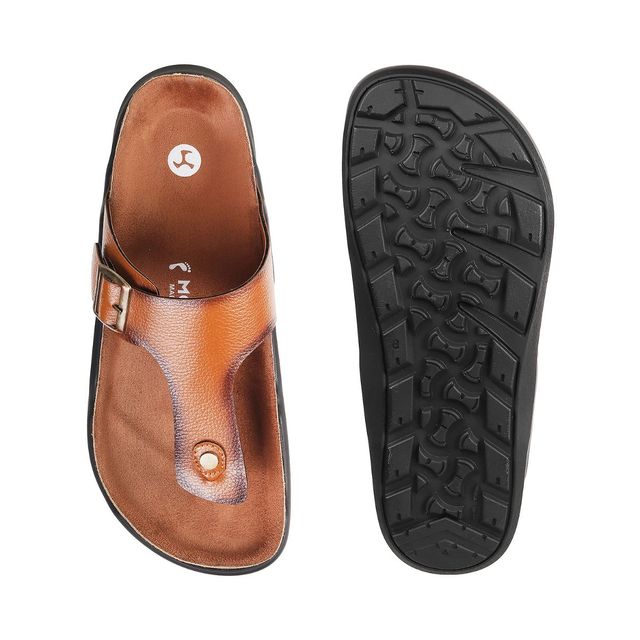 Mochi Men Tan Color Slip On Ethnic | Size UK 9 | 16-753